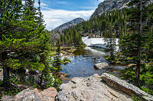 Loch Vale trail inside Rocky Mountain National Park in Colorado on Wednesday, June 22, 2016.