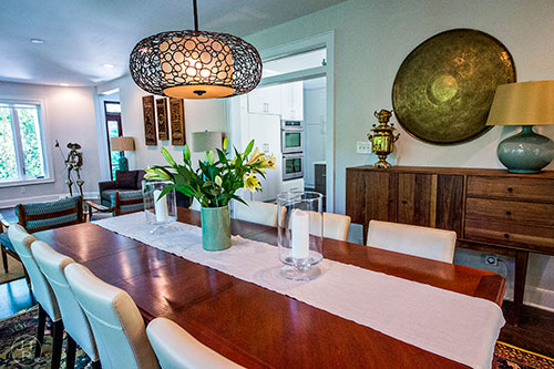 The dining room at the Collier home, part of the Modern Atlanta Home Tour this year.