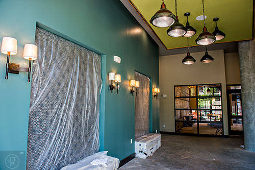 The lobby of the ARLO Apartments in Decatur.