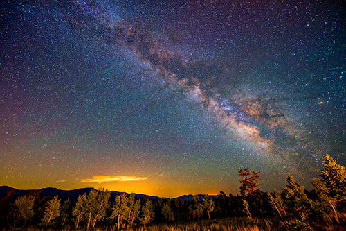 The Milky Way can be seen as stars and planets shine over Pike National Forest in Colorado on Friday, July 9, 2016.