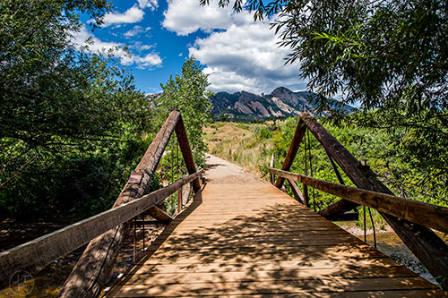 The bridge starting at South Mesa Trailhead outside of Boulder Colorado on Wednesday, July 20, 2016.