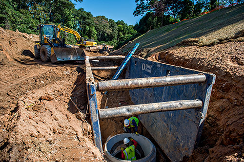 Construction continues along the Westside Trail of the Atlanta Beltline.