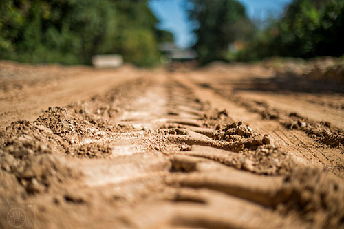Caterpillar tracks along the Westside Trail of the Atlanta Beltline.