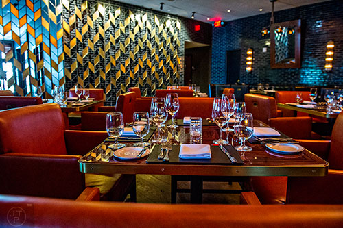 The main dining room on the second floor at American Cut in Buckhead.