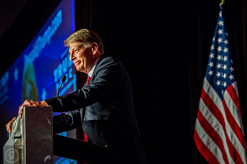 Colorado Senate Majority Leader Mark Scheffel speaks during the GOP Election Party at the Tech Center Doubletree Hotel in Denver on Tuesday, November 8, 2016.