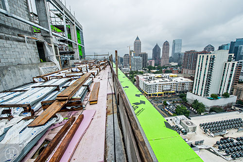 Photo: Jonathan Phillips Part of the rooftop level for Modera Midtown will become on of Atlanta's best dog parks. At least one of the most scenic dog parks in the city.